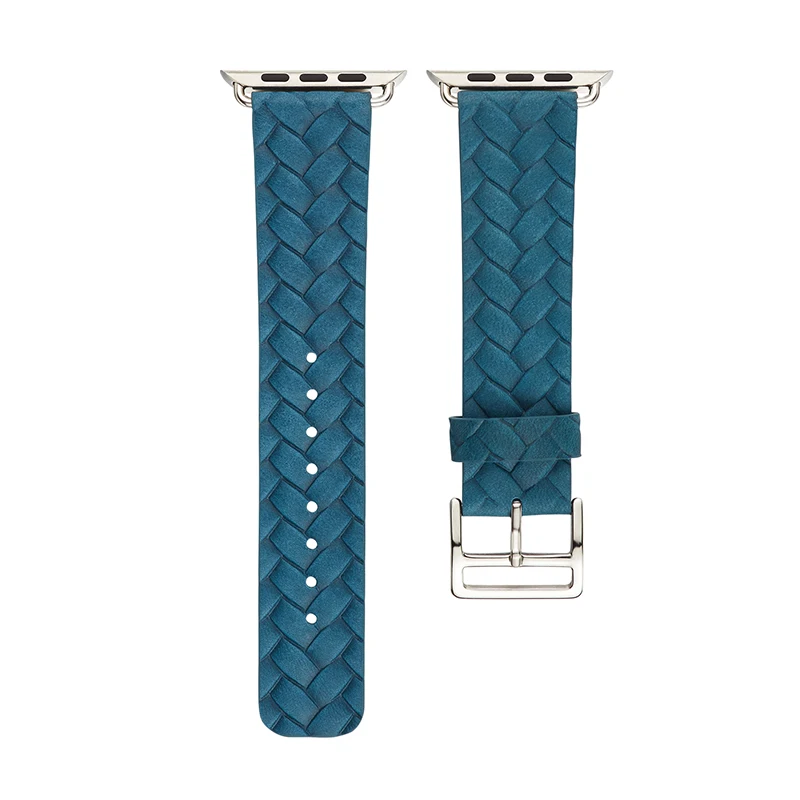 for Apple Watch Band 38mm Woven Texture Leather Iwatch Strap Stainless Metal Clasp Series 3 2 1 Sports Edition | Наручные часы