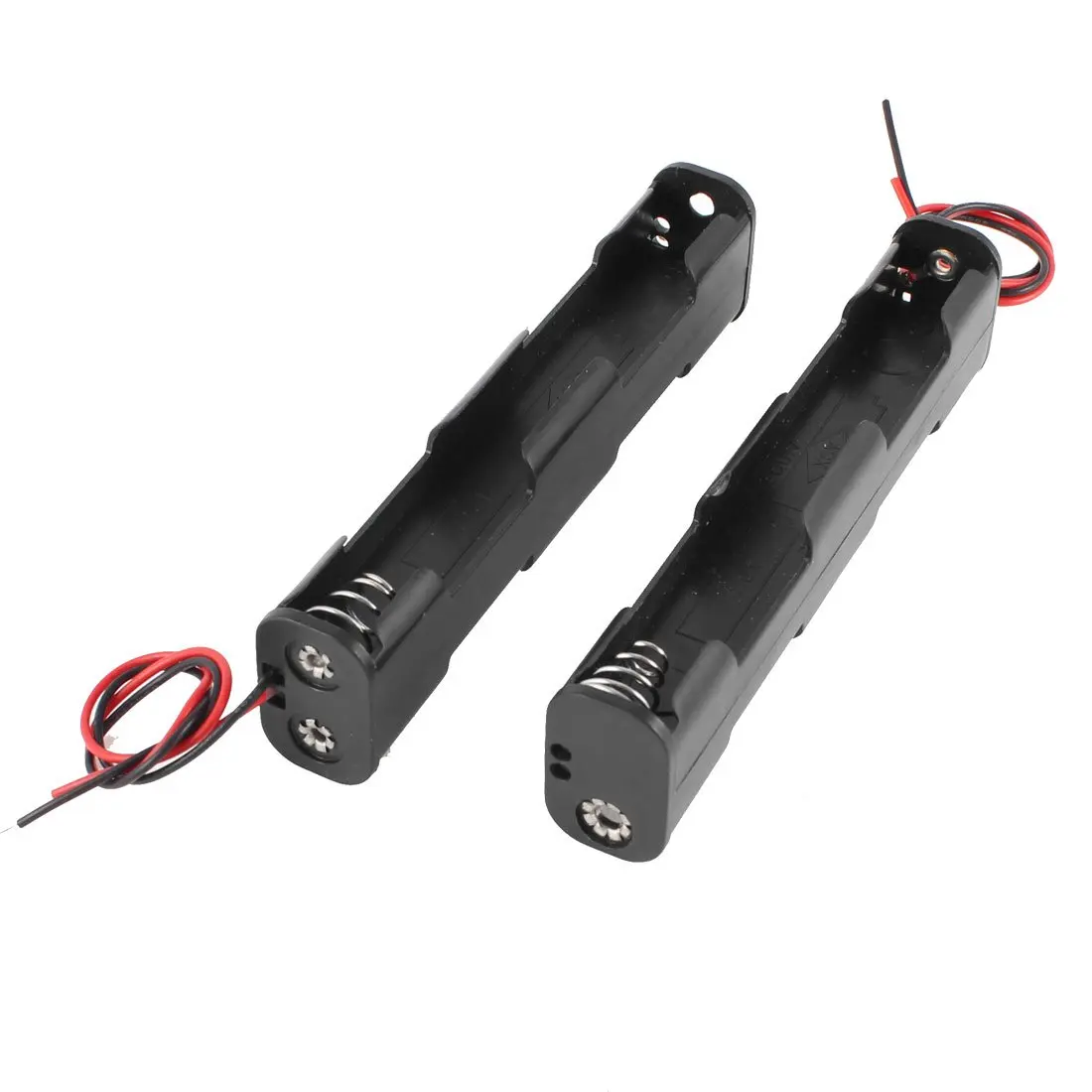 2 шт. двухслойный черный пластик 4 x AA 6V Чехол держатель для батареи w Leads|6v battery