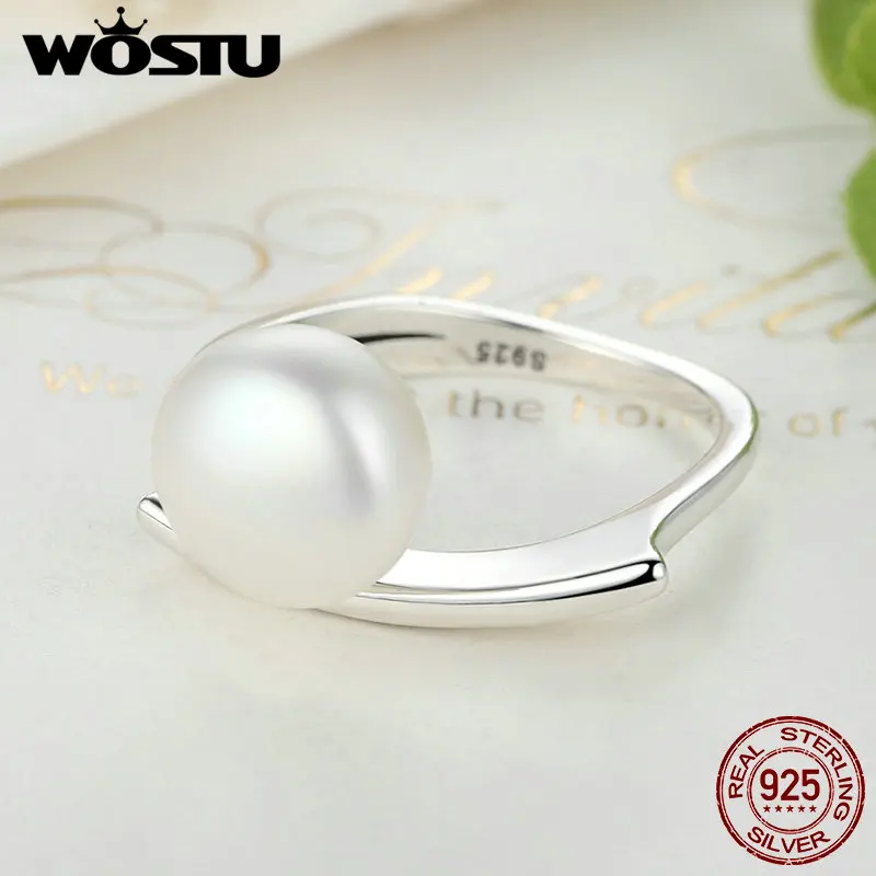Женское кольцо из серебра 925 пробы с минималистичным жемчугом|finger ring|fashion rings for