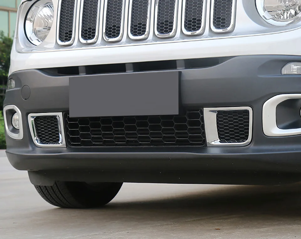 BAWA автомобильный стикер для Jeep Renegade ABS передний бампер воздушный Впускной чехол Аксессуары для Jeep Renegade стикер s