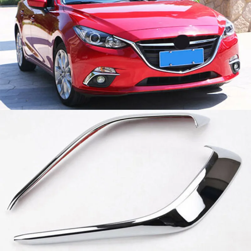 2 шт. передняя противотуманная фара крышка для бровей век гарнир Mazda 3 BM Axela 14