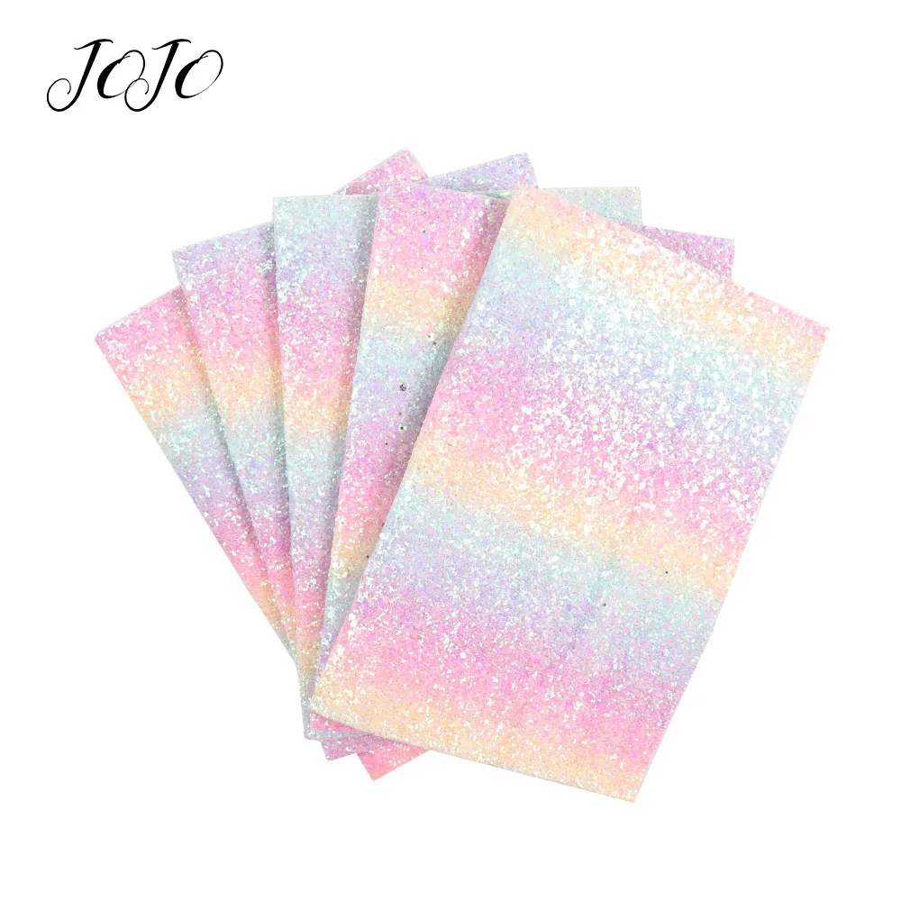 JOJO BOWS 22*30 см блестящая объемная ткань радужные градиентные листы для ткани платья
