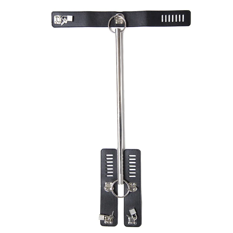 Кожа Вертикальная сталь жесткий Рассекатель бар воротник шеи и манжеты кабалы на