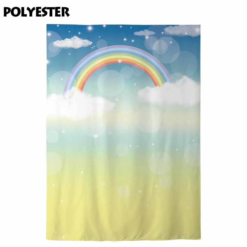 Allenjoy Профессиональный фон для фотосъемки Красивая Радуга голубое небо белые