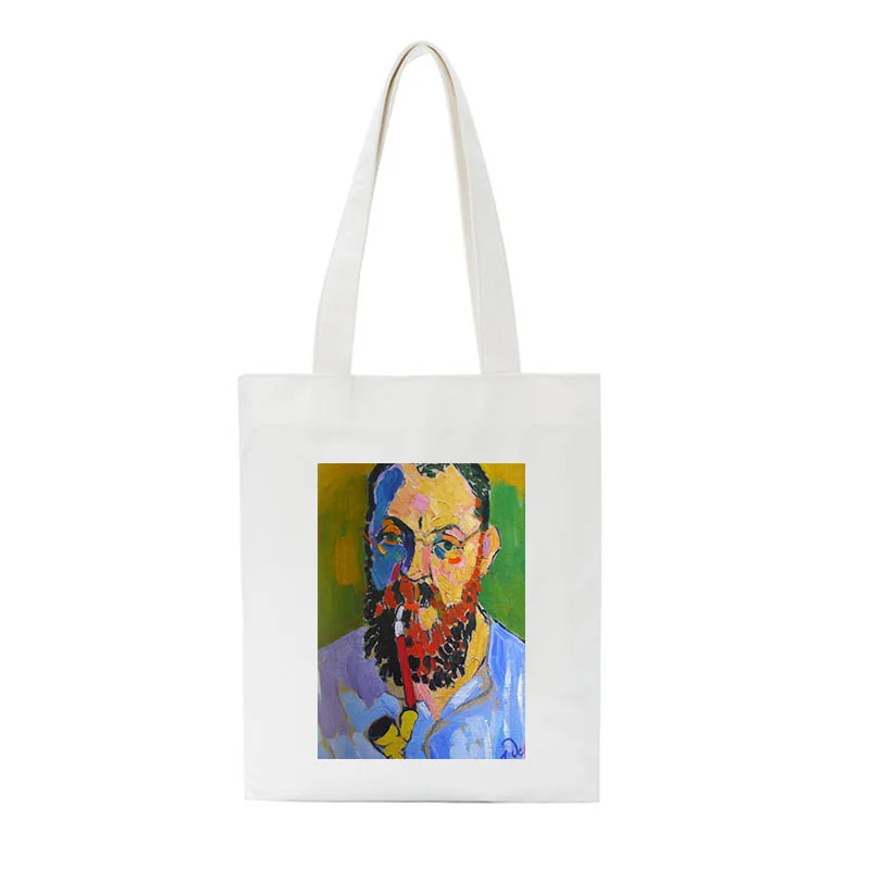 8 Летняя мода Matisse мультфильм искусство новая Холщовая Сумка забавная большая емкость Ulzzang ins Женские винтажные повседневные модные сумки на плечо - Цвет: 8