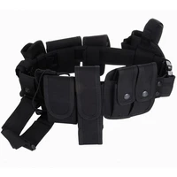 military utility tactical waist belt police security guard multifunctional duty belt gun holster with pouch set