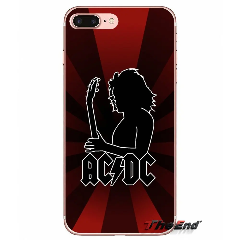 Mobile Phone Cover For iPhone X 4 4S 5 5S 5C SE 6 6S 7 8 Plus Samsung Galaxy J1 J3 J5 J7 A3 A5 2016 2017 AC DC Heavy Metal Music | Мобильные