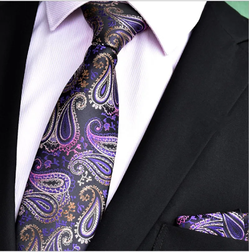 Мужской комплект из галстука и бабочки синий платок 8 см 26 видов|tie set|business tie setneck set