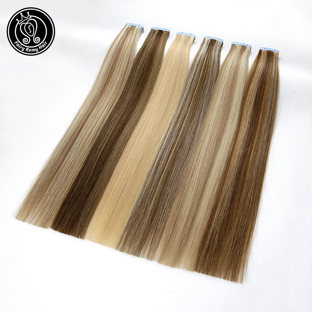 Феи remy волосы 2,0 г/шт. 1" настоящие Remy ленты в человеческие волосы для наращивания прямые Remy на силиконовый, невидимый PU Weft расширение