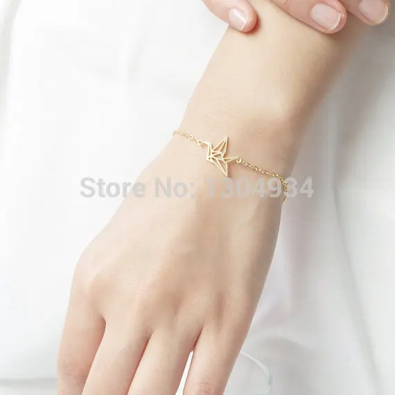 Jisensp модные звенья цепи животных оригами кран браслет для женщин Pulseras Mujer