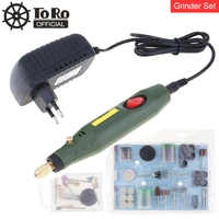 toro dc12v 15w mini pen type electric grinder with 122pcs accessories and charging adapter for polishing drilling engraving
