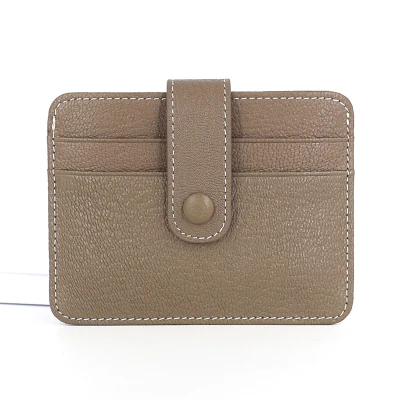 Brown Alisara кошельки для кредитных карт женские из натуральной кожи высокого качества воловья кожа тонкий ID бумажник банк держатель карты протектор - Цвет: Brown