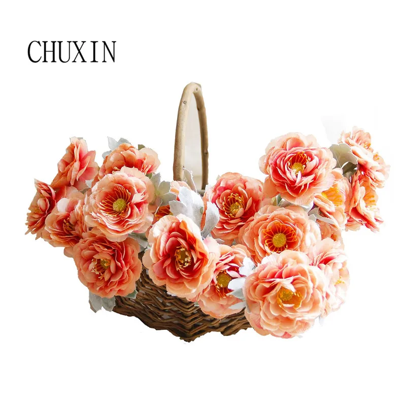 5 шт. искусственный букет невесты цветок Шелковая Роза имитация Lulian свадебное