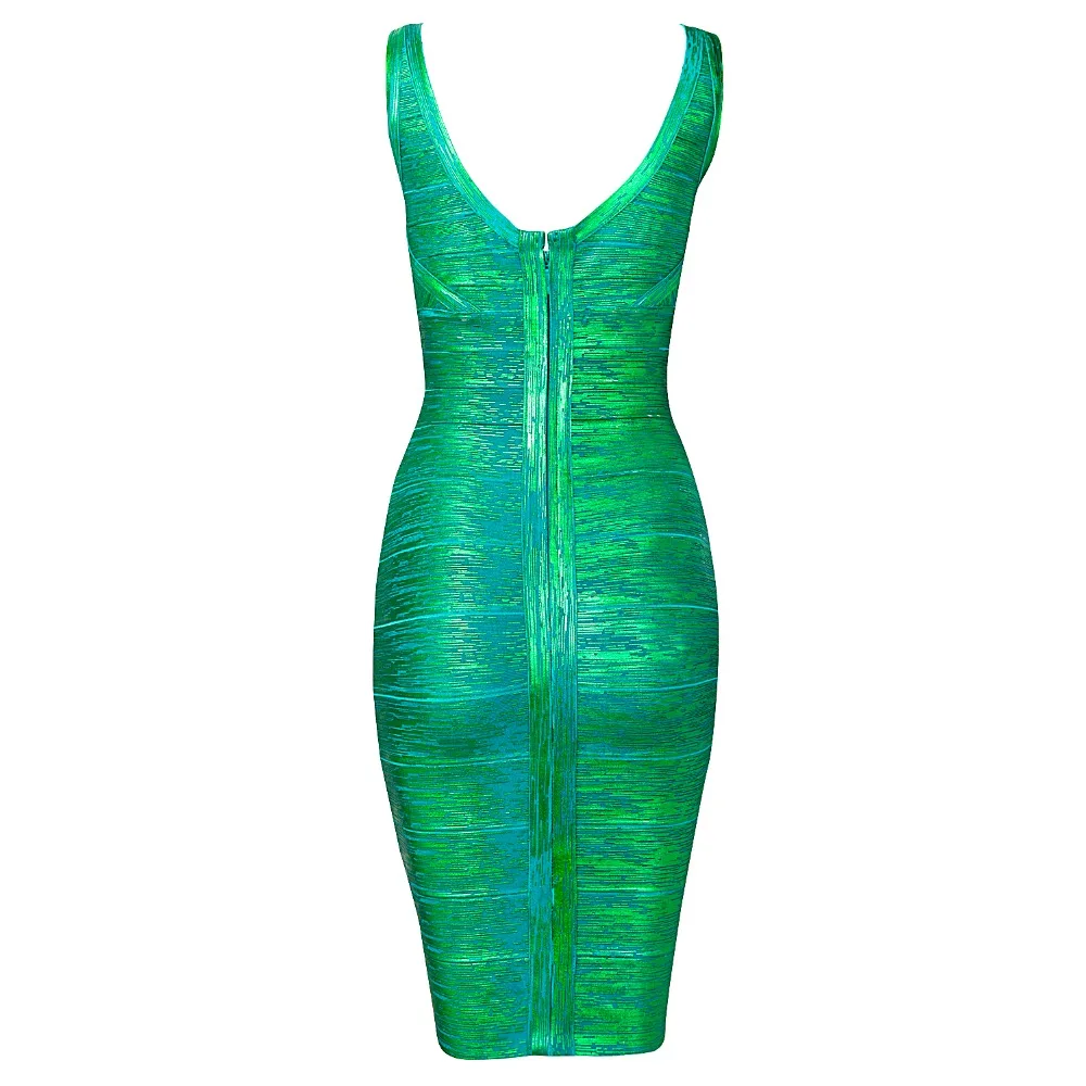 Новинка 2017 года золотистое сексуальное Клубное Бандажное облегающее платье Bqueen