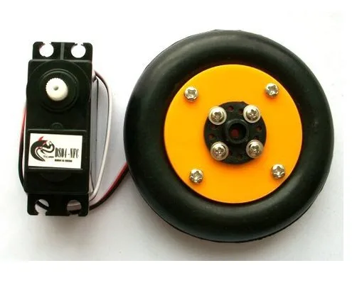 

Бесплатная доставка 2 комплекта 360 градусов сервопривод + колесо DC мотор-редуктор роботы шасси DIY DC 4,8-6 V