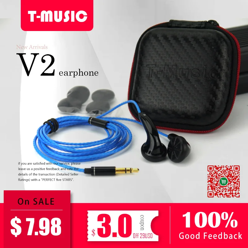 Наушники вкладыши Hi Fi T Music New V2 с микрофоном 3 5 мм|diy earphone|headset with microphoneearphone diy |