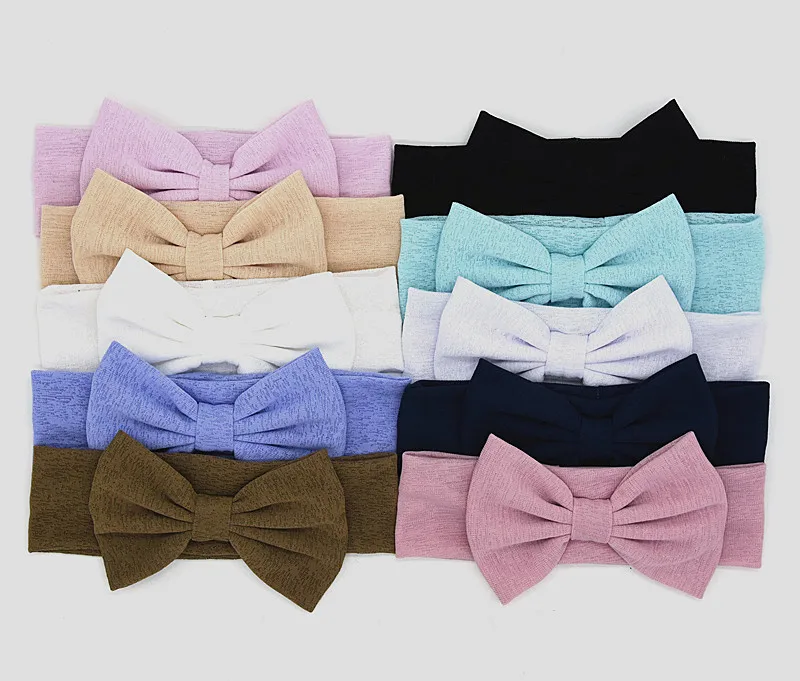 20pcs/lot 19*4.5cm knit cotton soft bow headband 2019 hot sale hair accessories |