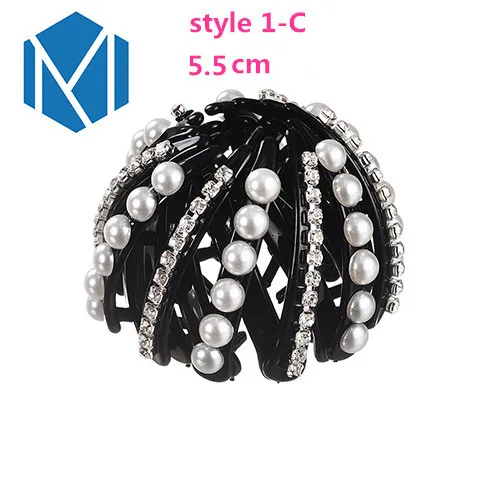 style 1-C M MISM жемчужные стразы, цветные бутоны для волос, заколки для волос, заколки для волос, аксессуары и клипсы для волос для женщин и девушек, ободок - Цвет: style 1-C