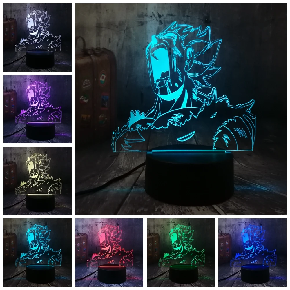 Новая красивая футболка крик Saiyan Son Goku Dragon Ball Kakarotto Вегета светодиодный 3d-ночник стол вечерние лампа домашний Декор детские игрушки Рождественский подарок