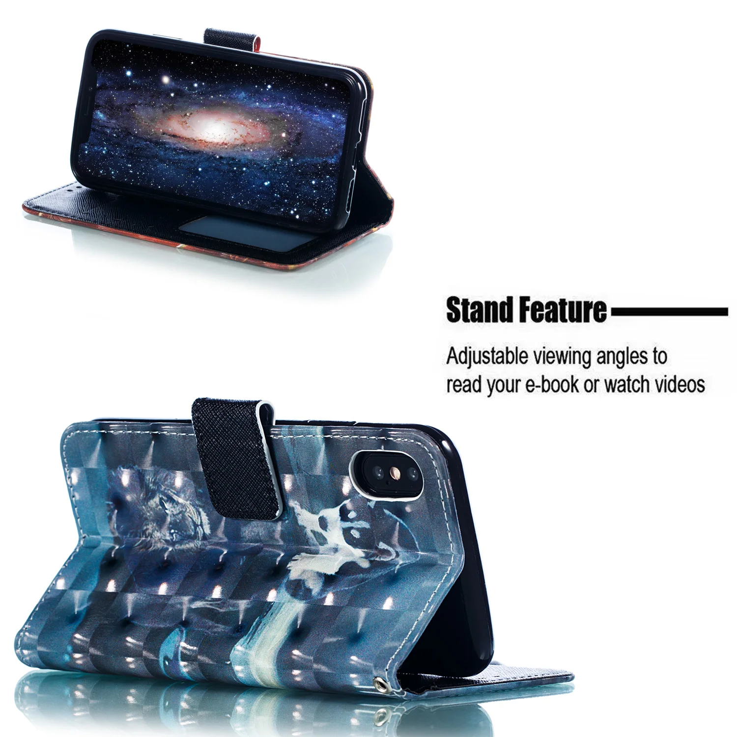 Luxury Magnetic Clasp Wallet Stand PU Leather Bag Cover Flip Phone Case 3D Pattern Butterfly For iPhone X XS XR XSMAX |