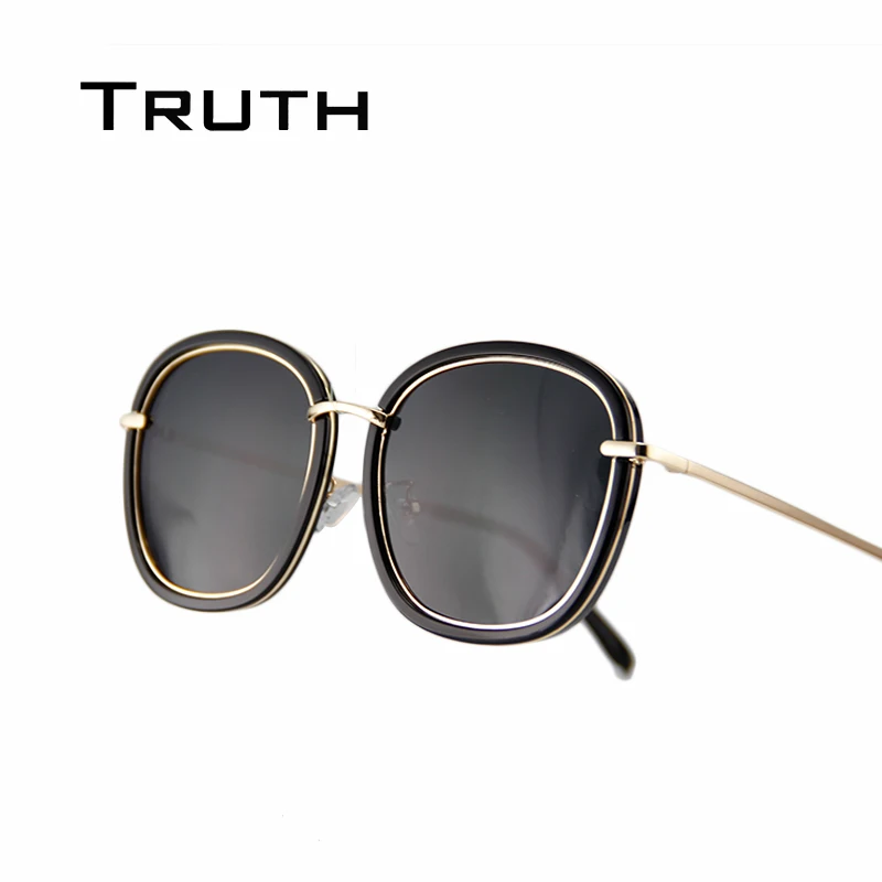 Правда Ацетат круглые очки женщина 2017 упаковка металлический мост женские
