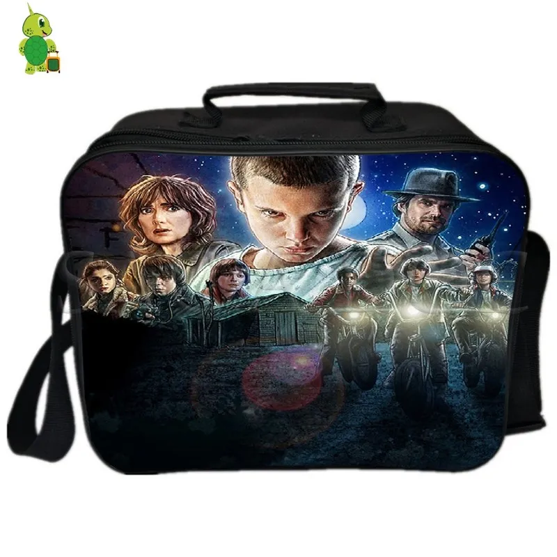 2 Сумка-холодильник для обеда «Stranger Things Eleven», сохраняющая свежесть льда, теплоизоляционная сумка для женщин и мужчин, сумка на плечо для пикника и кемпинга - Цвет: 2
