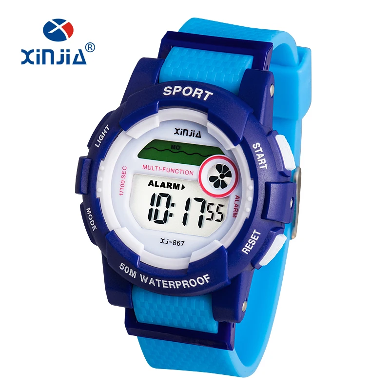 XINJIA новые модные желе цифровые часы для детей унисекс мальчиков и девочек супер 50