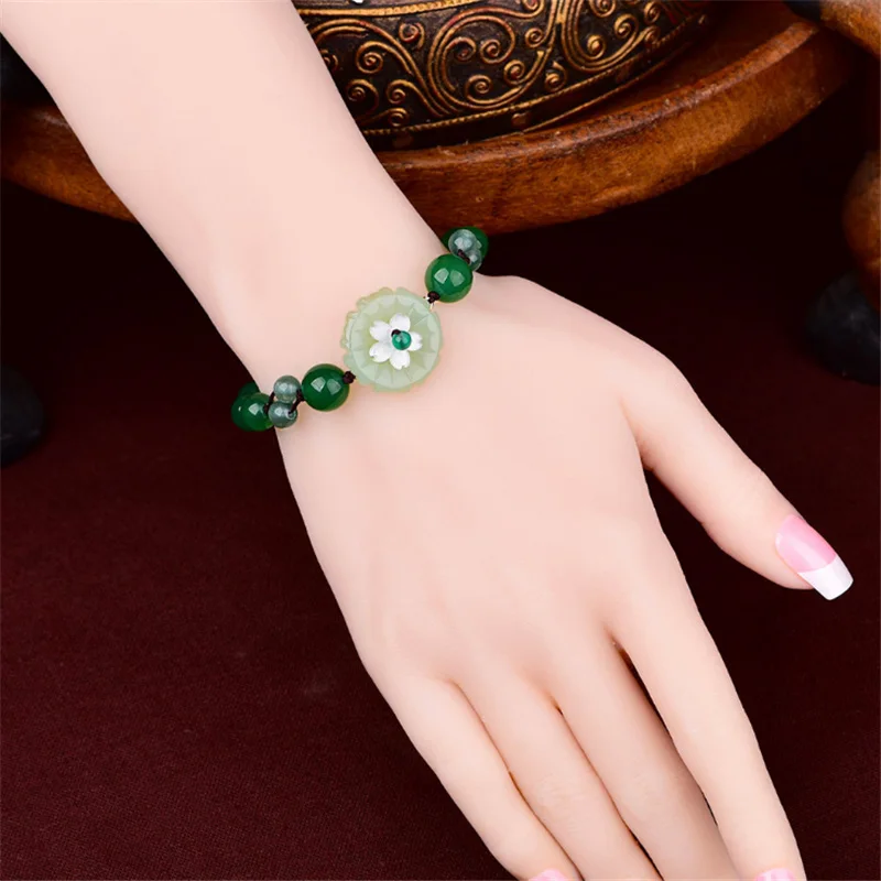 Yanting Этнические браслеты для женщин ручной работы вязаные женский цветок