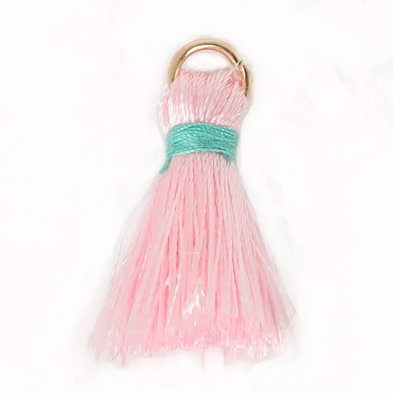 100 шт./лот высокое качество 20 мм шелковое мини украшение кисточка серьги