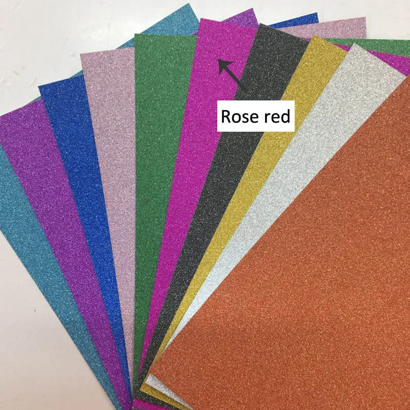 Rose red DIY Материал крафт бумага вечерние украшения карты бумажная доска детская игрушка бумага с блестками ручной работы флэш порошок картон - Цвет: Rose red