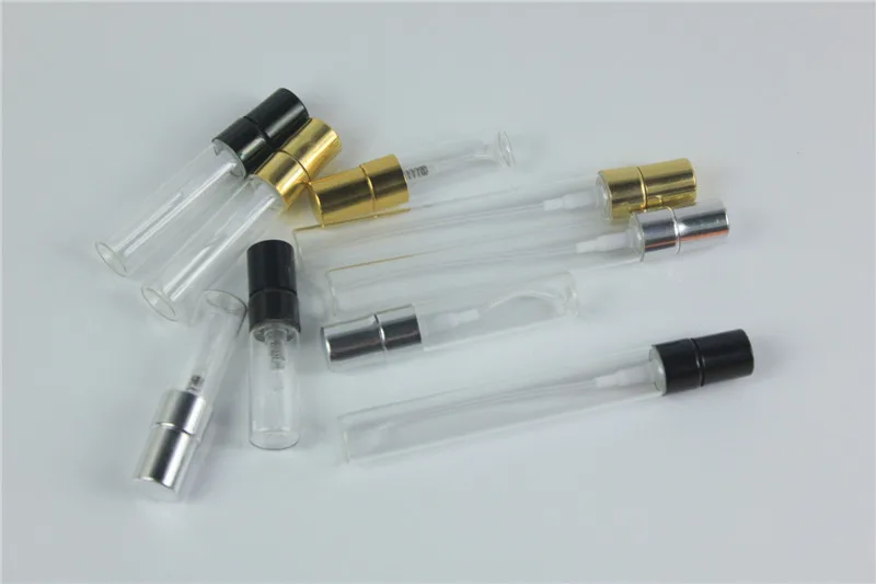 20 шт./лот 2 мл 3 5 10 Прозрачная Тонкая бутылка с распылителем стеклянные флаконы