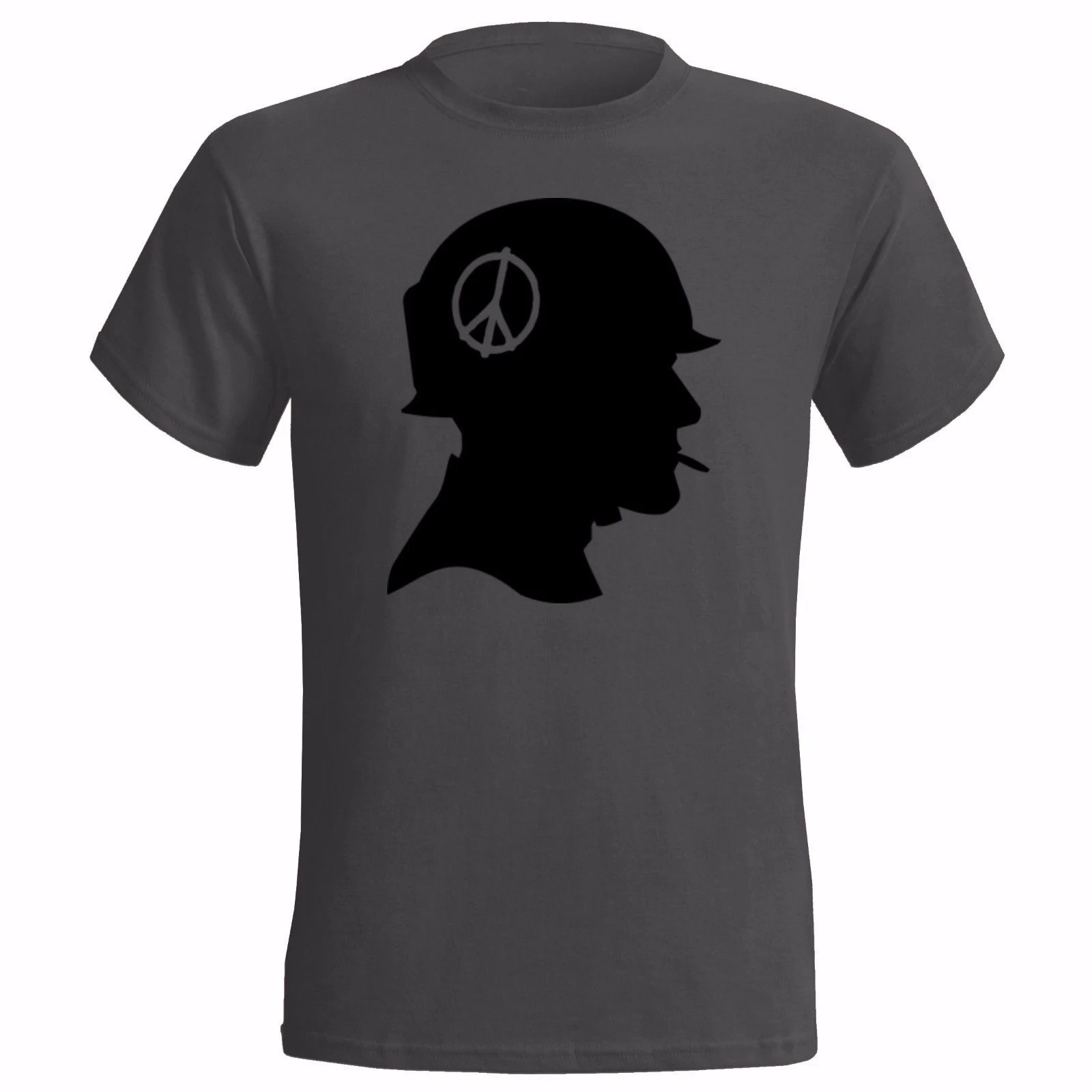 VIETNAM SOLDIER SILHOUETTE Мужская футболка военный армейский мир американский взвод хит