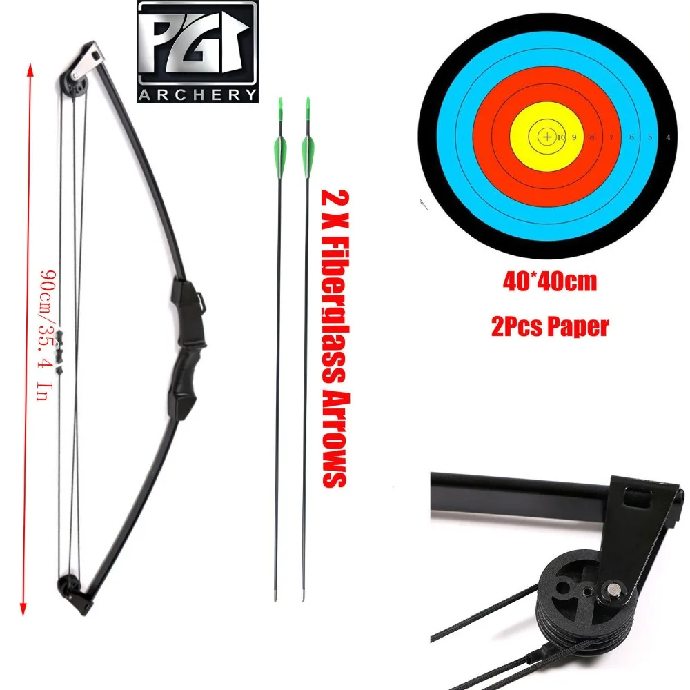 PG1ARCHERY черный детский набор для стрельбы из лука и стрел тренировочный Молодежный
