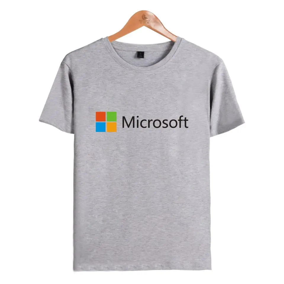 FRDUN tommeit Google microsoft, летняя футболка для мужчин, хлопок, короткий рукав, принт, рисунок, Повседневная футболка, Homme, для мужчин/женщин, плюс размер