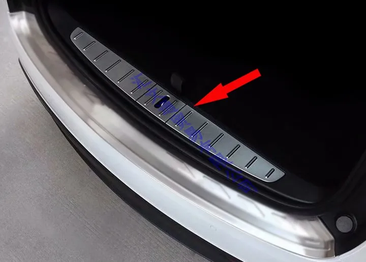 Автомобильные аксессуары для Tesla Model X 2016-2021 задняя панель из нержавеющей стали