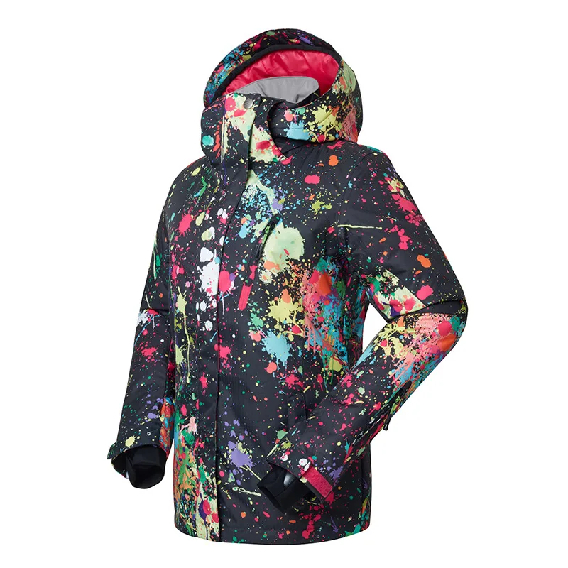 Modern Design Women Skiing Jackets Windproof Waterproof Breathable Cotton Print Girls Snowboarding Clothes | Спорт и развлечения