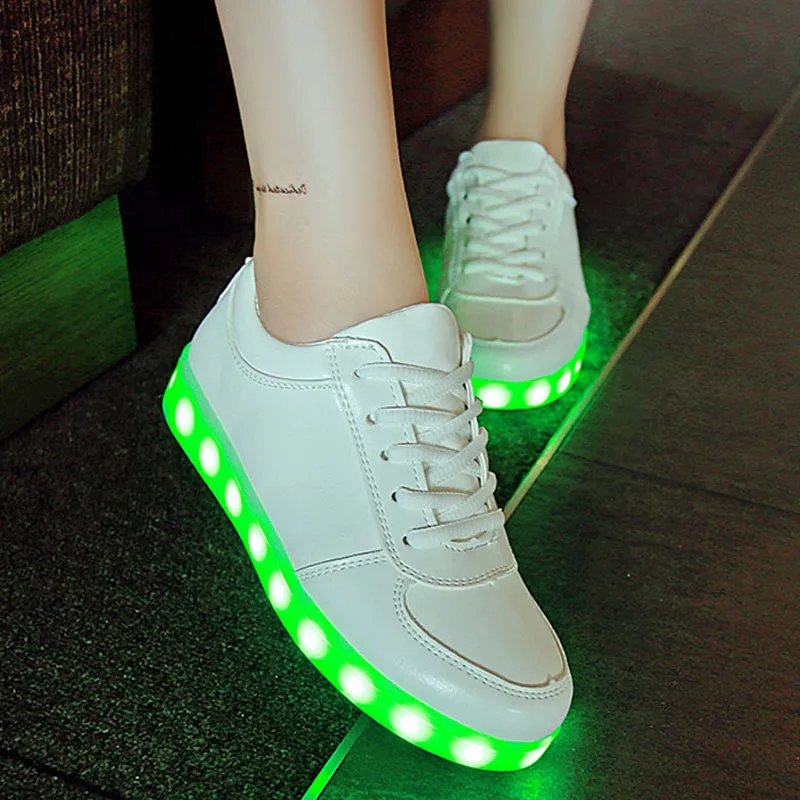 glowing sneakers USB Charging Led shoes Feminino Basket Light Up Trainers Kid Casual Boy&ampGirl Luminous Sneakers children | Детская