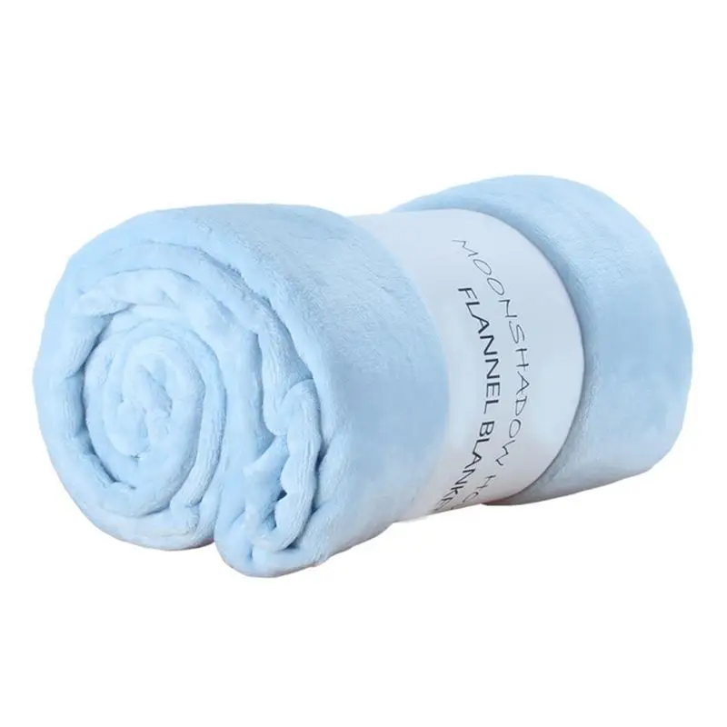 Sky Blue AUGKUN 1 шт. удобное Фланелевое спальное одеяло супер шелковистая мягкая ткань элегантное легкое всесезонное одеяло - Цвет: Sky Blue
