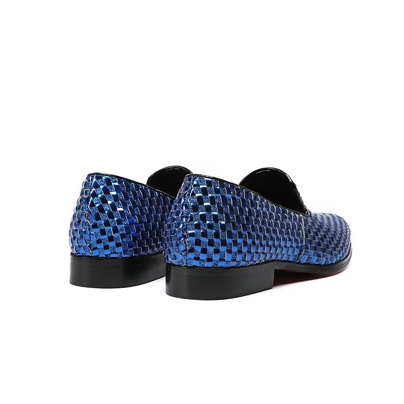 Mabaiwan New Indian Men Casual Shoes Loafers Slipper Knit Leather Wedding Dress Breathable Party Flats Drop Shopping | Обувь