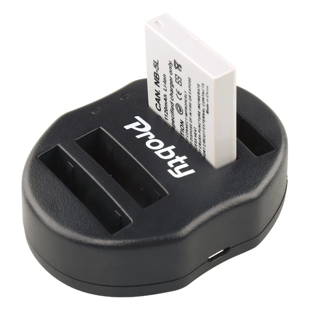 PROBTY 2 шт. NB 5L NB5L Перезаряжаемые Камера Батарея + USB Dual Зарядное устройство для Canon S110