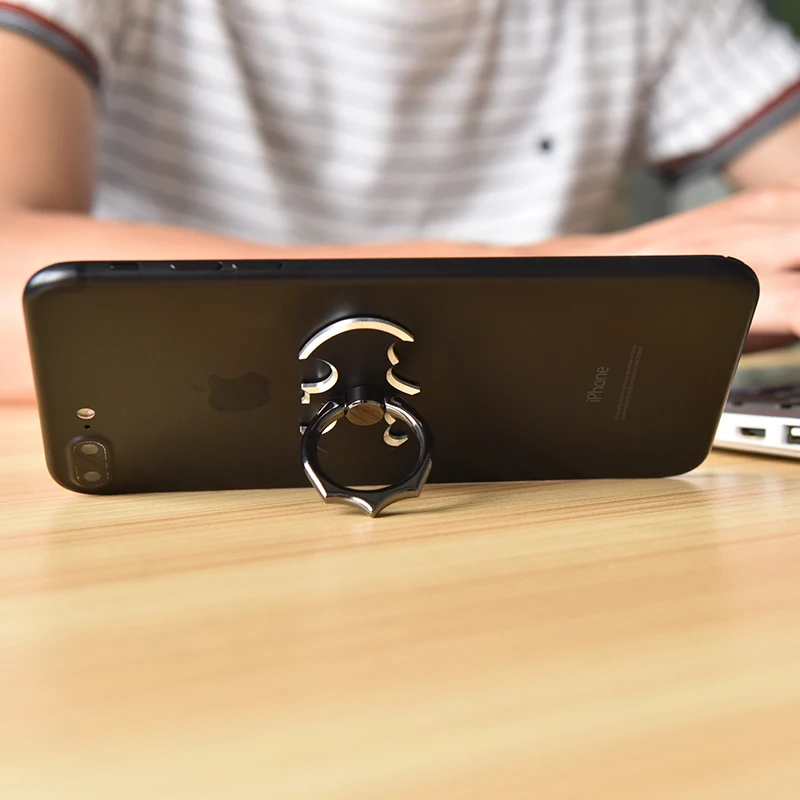 Bat Finger Ring Cell Mobile Phone Desktop Stand Mount For iPhone X Batman Metal Smartphone 360 Degree Universal | Мобильные телефоны