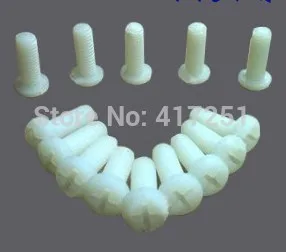 

1 piece Metric Thread cross recess M8*15mm Full Nylon Philips Pozi Raised Pan Round Head Screw Fasteners