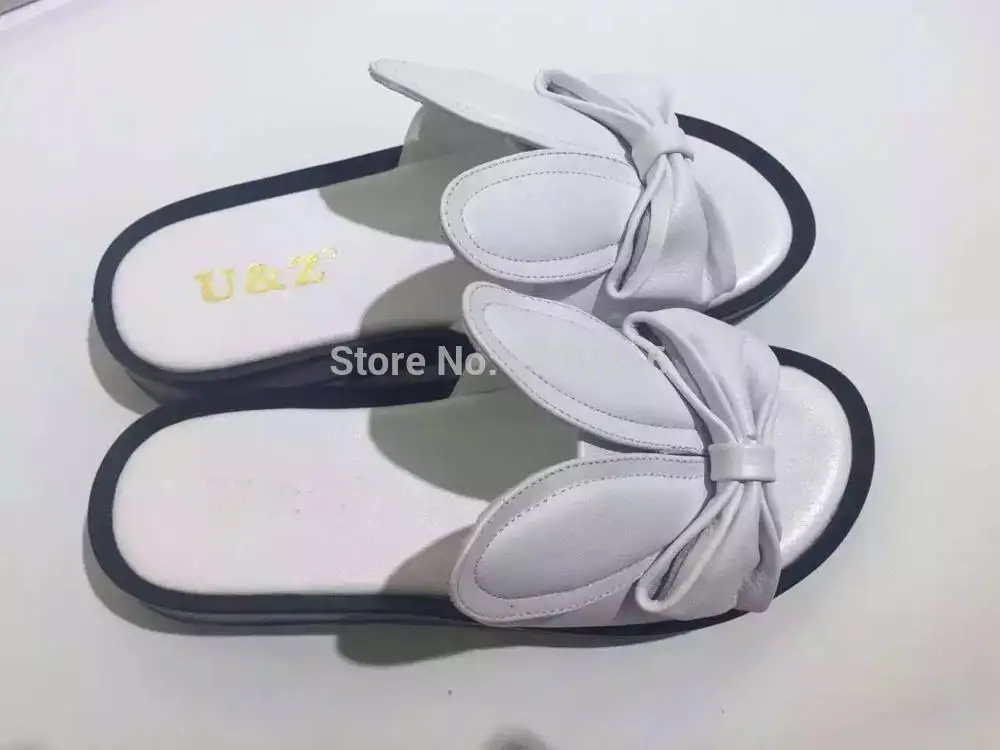 Женская пляжная обувь из настоящей телячьей кожи с открытым носом черный и белый