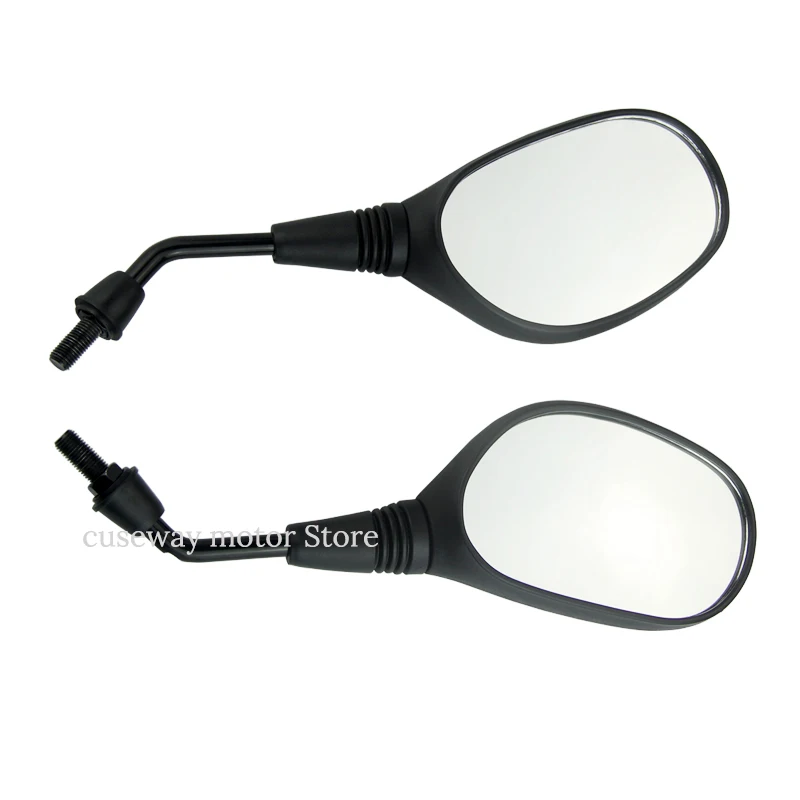 Pair black universal motorbike side mirrors moto rearview mirror 8mm 10mm motocross dirt pit bike motorcycle | Автомобили и