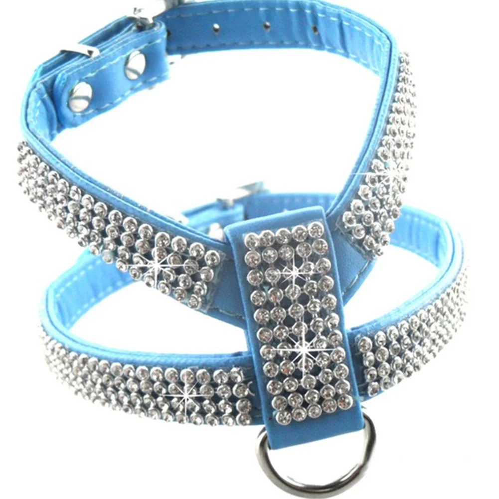 2019 жилет расшитый стразами ошейники цепи для щенков и кошек собаки поводок Набор