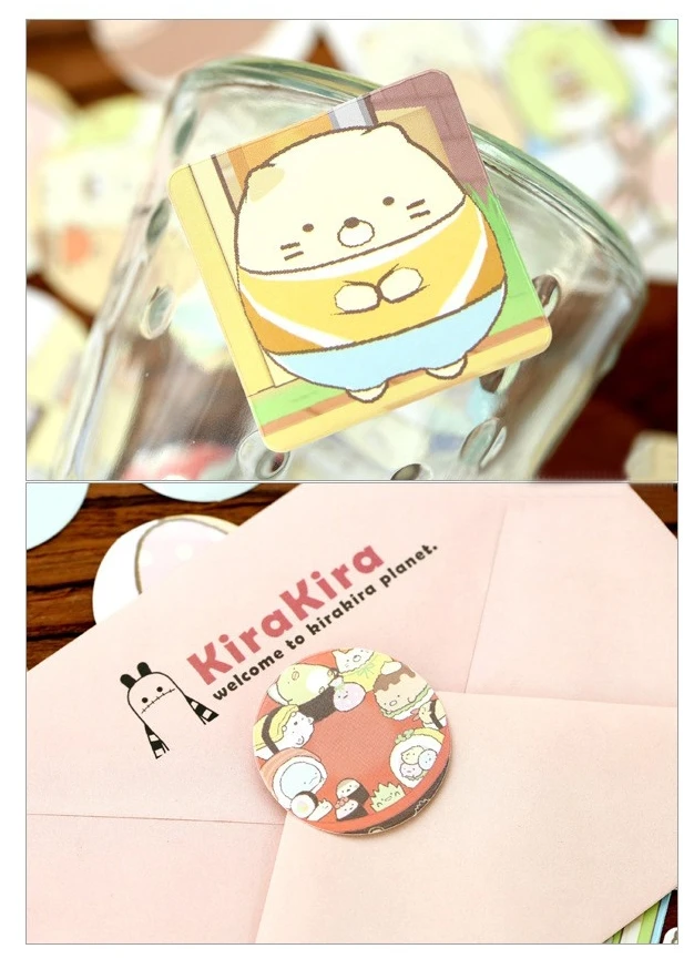 MQStyle 46 ⑤ упак. новые милые Мультяшные наклейки Sumikko Gurashi клейкие для украшения