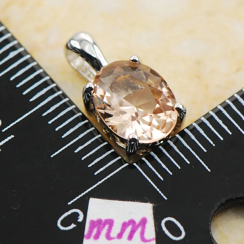 Morganite 925 пробы серебряный кулон гвоздик PP15 этот товар является минимальным