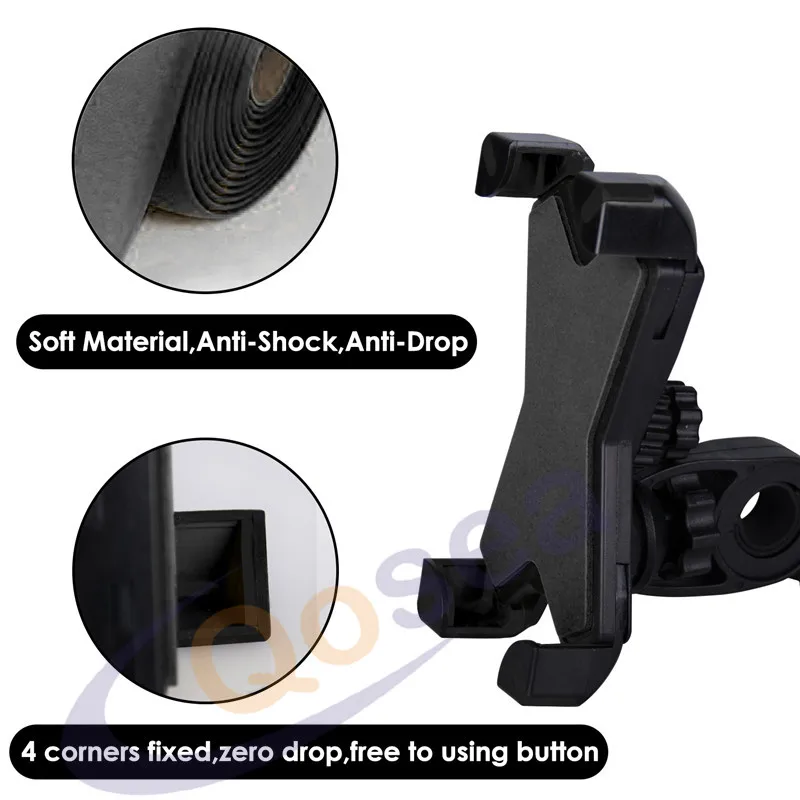 Qosea Bike Phone GPS Mount Bicycle Holder 360 Degree Rotate Universal Stand Support For iPhone Android 3.5-7.0 Inch | Мобильные