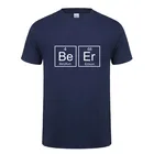 Летняя забавная футболка с надписью Chemistry Beer, Мужская футболка с коротким рукавом и круглым вырезом, Хлопковая мужская одежда, топы, футболки, OT-764