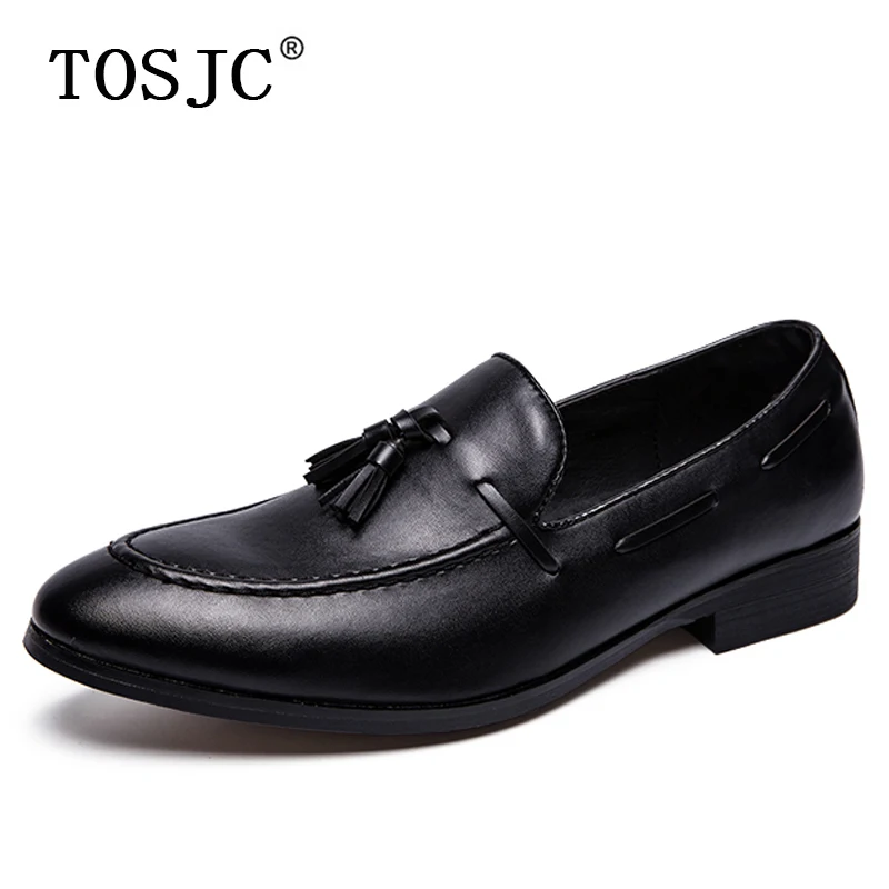 TOSJC/модные мужские лоферы с кисточками; элегантные слипоны; модельные туфли; мужской строгий деловой оксфорды; черные стильные свадебные туфли для мужчин